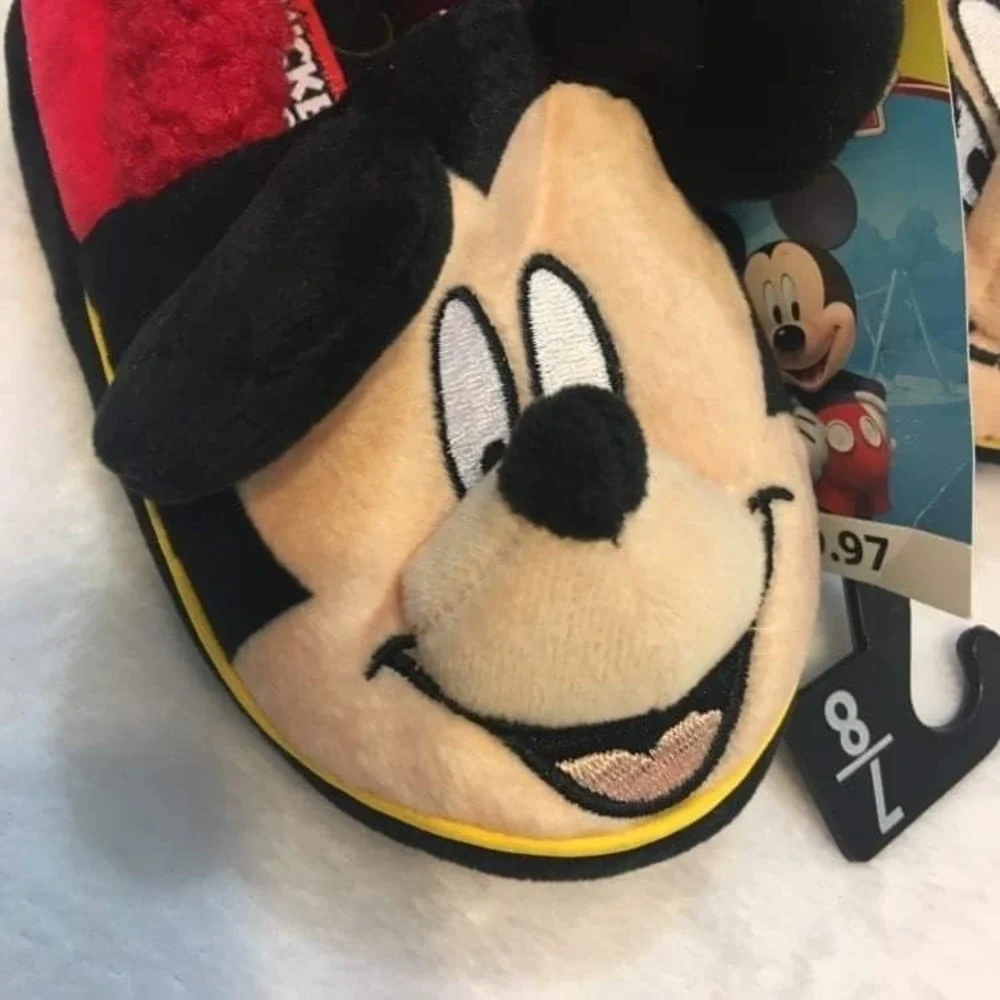 NWT Mickey‎ Mouse slippers non slip disney 11/12